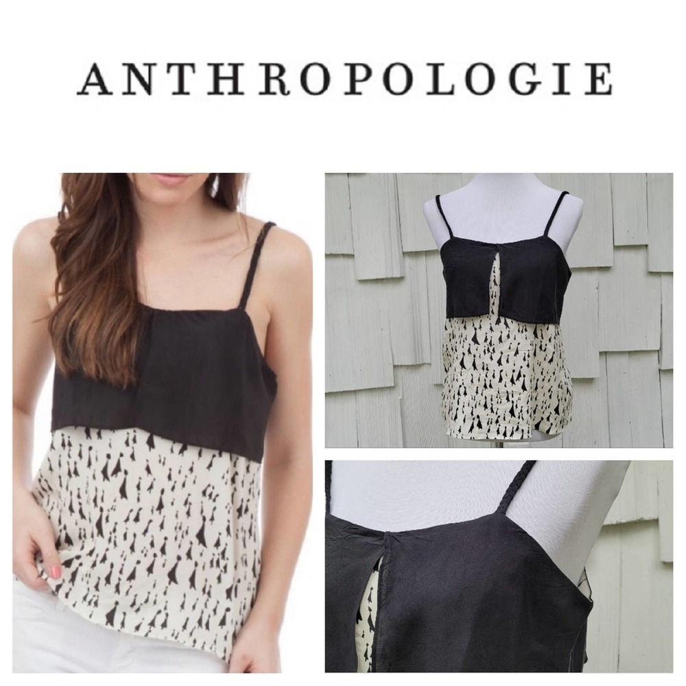 Anthro Girls Of Savoy Haute Silhouettes Silk Top